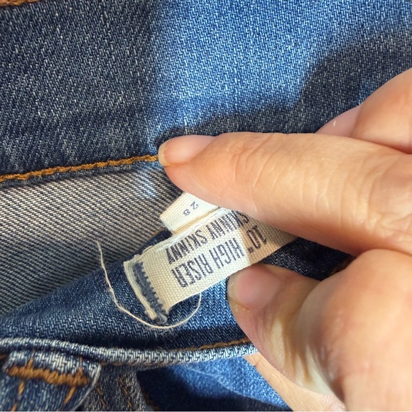 Madewell Size 6 Upcycled Bell Bottom Jeans Tiered Ruffle Hem Boho Festival - Picture 5 of 13